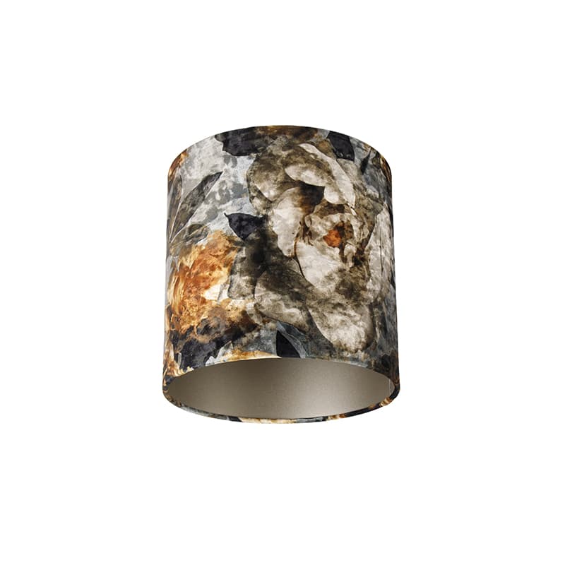 Velour lampskärm blommönster 25/25/25