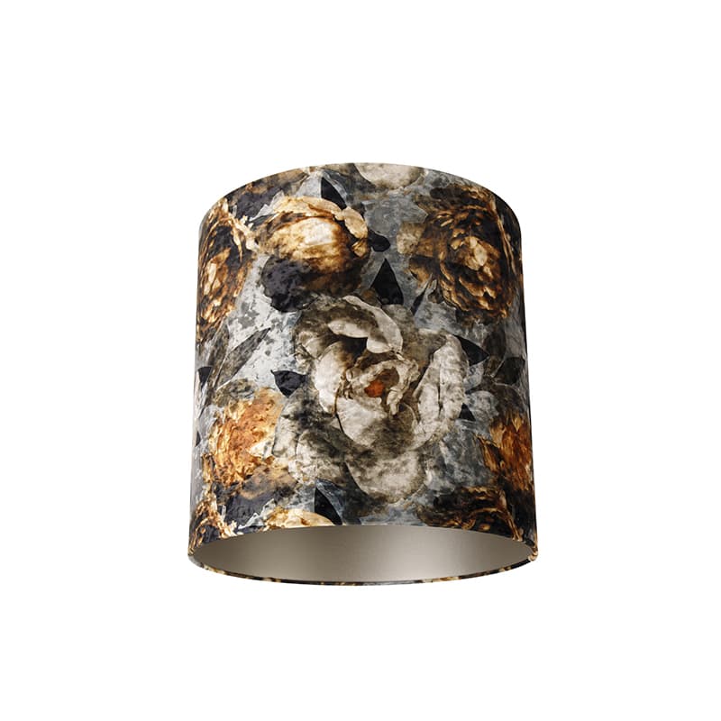 Velour lampskärm blommönster 40/40/40