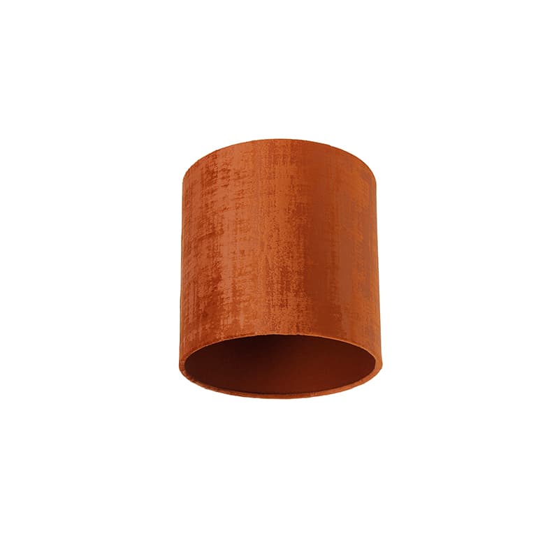 Lampskärm i velour röd 20/20/20