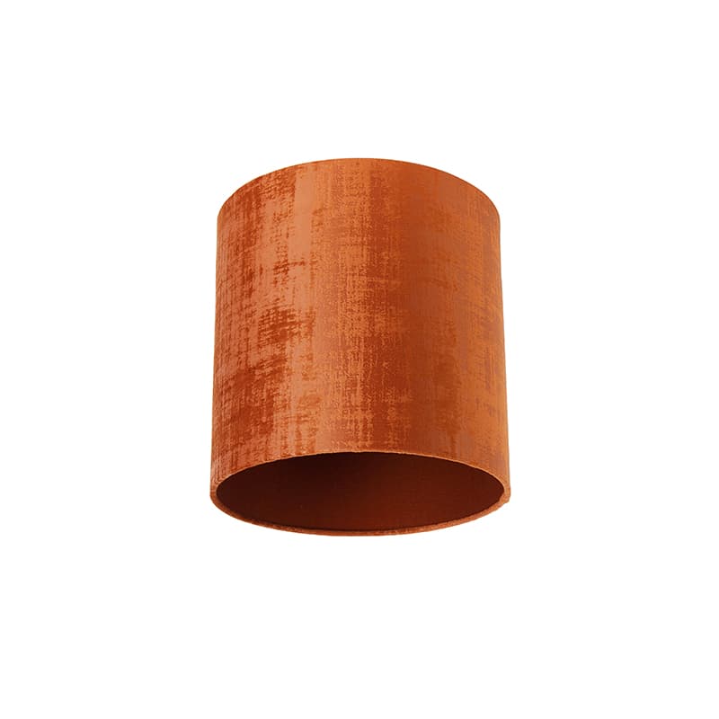 Lampskärm i velour röd 25/25/25