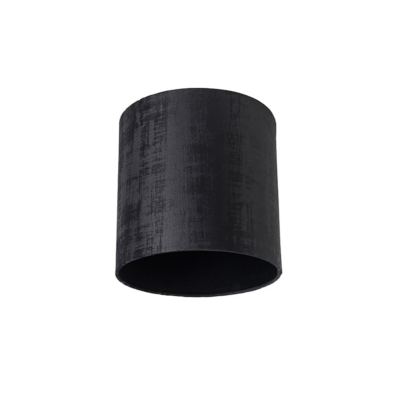 Lampskärm i velour svart 25/25/25