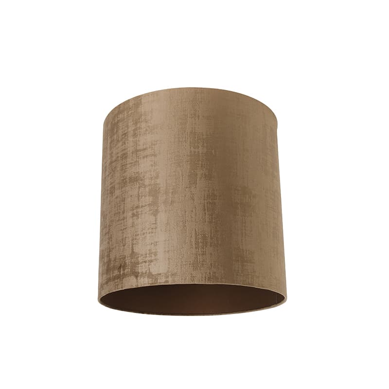 Lampskärm i velour brun 40/40/40