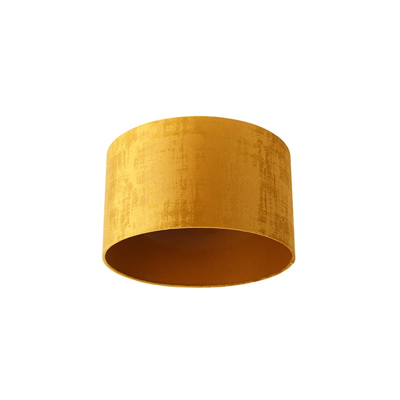 Velour lampskärm guld 35/35/20