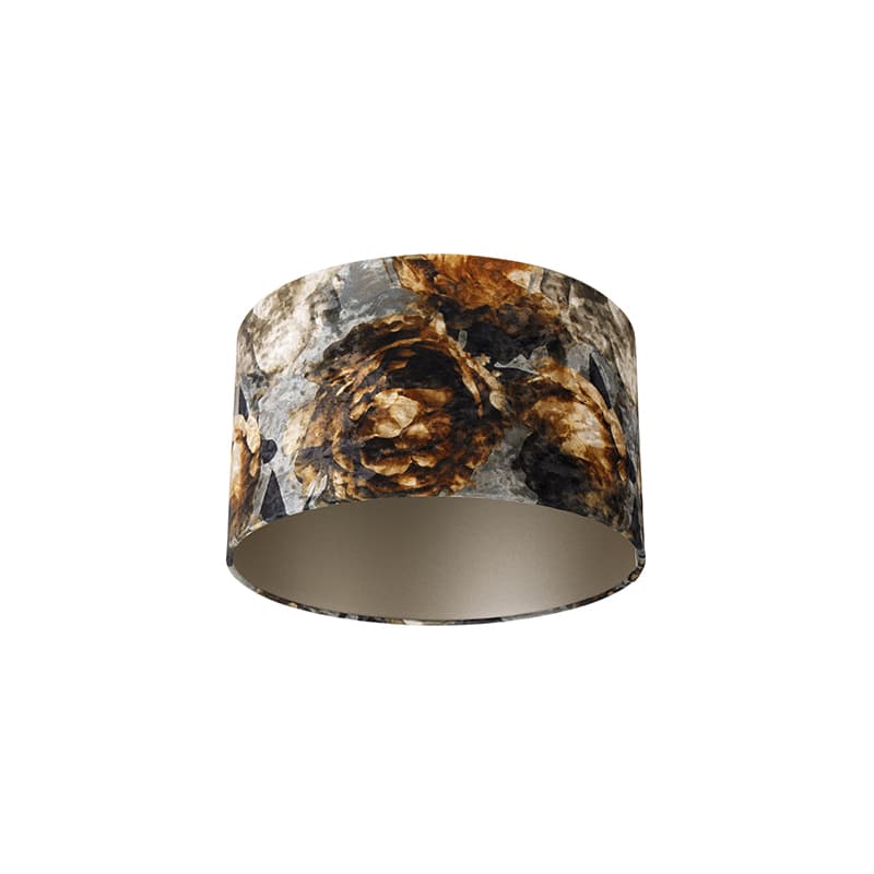 Velour lampskärm blommönster 35/35/20