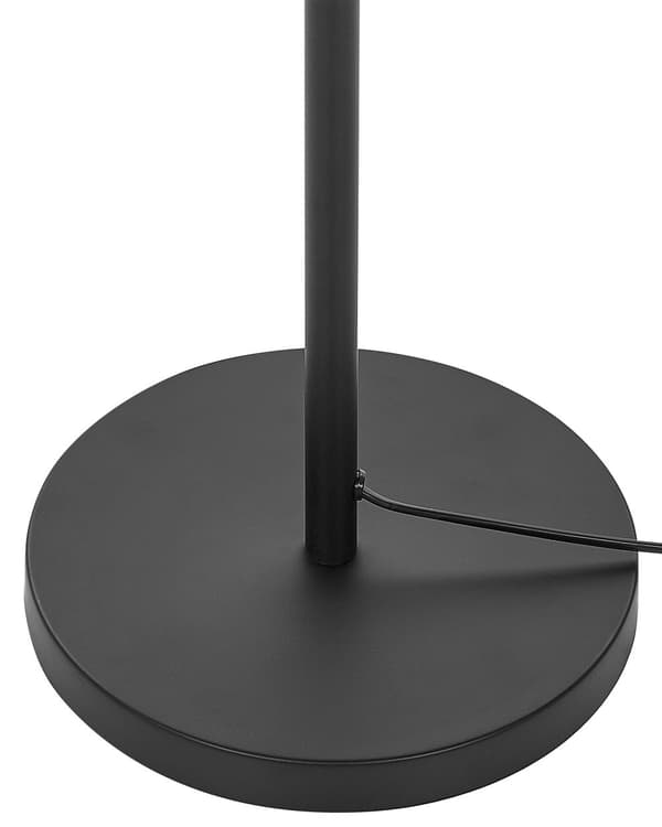 Golvlampa Svart Metall Rund Bas Kupolskärm Glam Upplyst Vardagsrum Belysning
