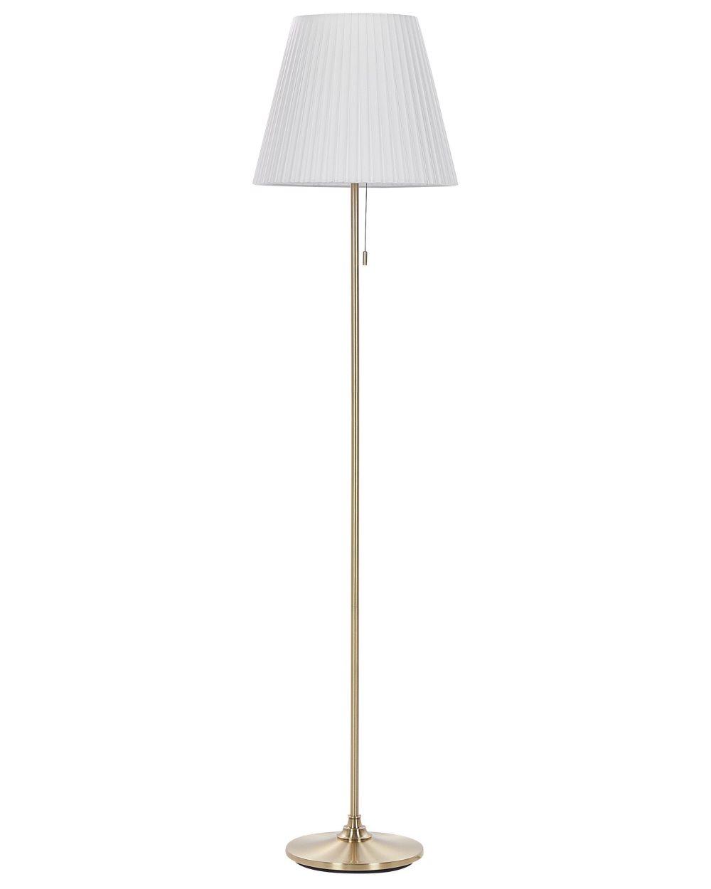Golvlampa 148 cm metall mässing/vit TORSYA