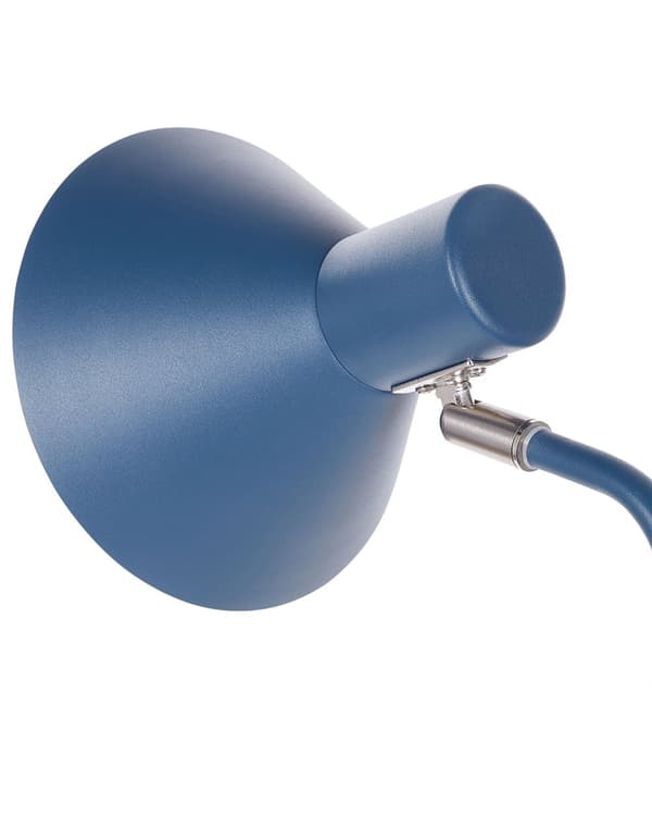 Skrivbordslampa Blå Metall 51 cm Sängbordslampa Justerbar Konformad Skärm On-Off Knapp Sovrum Vardagsrum Hemmakontor Industriell design