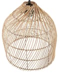 Miniatyrbild 6 av 11: Golvlampa Naturlig Beige Färg Rottingskärm 165 cm Metallarm Boho Ljus Vardagsrum