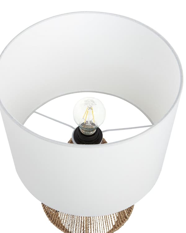 Bordslampa Naturlig Papperssnöre Vävd Sänglampa Omgivande ljus