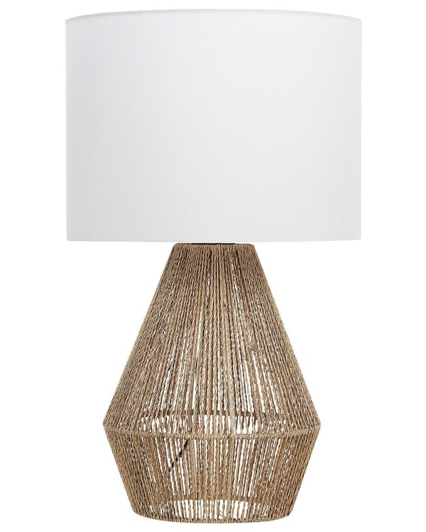 Bordslampa Naturlig Papperssnöre Vävd Sänglampa Omgivande ljus