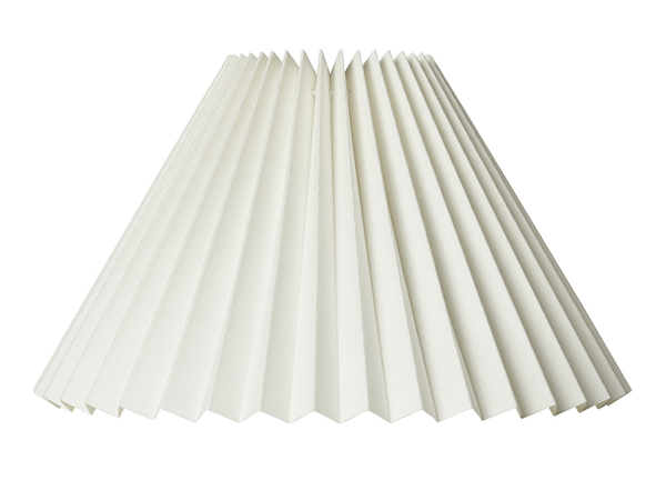 PLISSESKÆRM CAROLIN SIDE 21 CM HVID