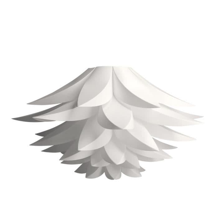 kwmobile Lotus design pussellampa - DIY montering ljus skärm - Ljus dekoration blommor vardagsrum sovrum - Suspension eller lampa