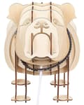 Miniatyrbild 5 av 10: Bordslampa Ljust trä med Vit Tygskärm Bulldog Modern Sovrum
