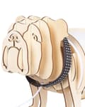 Miniatyrbild 7 av 10: Bordslampa Ljust trä med Vit Tygskärm Bulldog Modern Sovrum
