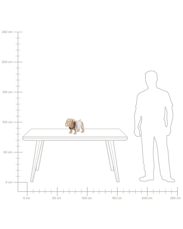 Bordslampa Ljust trä med Vit Tygskärm Bulldog Modern Sovrum