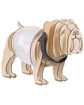 Miniatyrbild 1 av 10: Bordslampa Ljust trä med Vit Tygskärm Bulldog Modern Sovrum