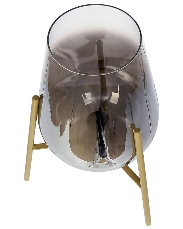 Bordslampa Guld Stål och Glasskärm Rund Nattlampa Skrivbordslampa Modern Glamorös Design