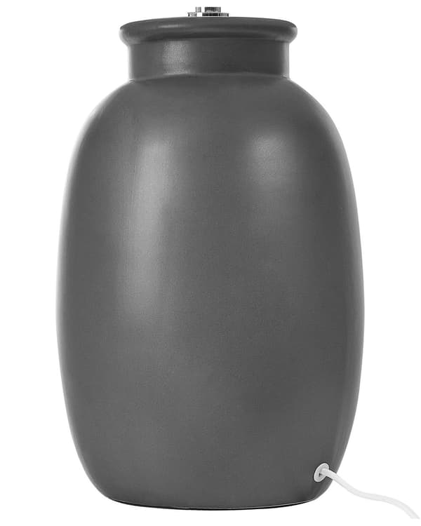 Bordslampa Svart Keramik 53 cm Vit Kon Skärm Handgjord Sänglampa Vardagsrum Sovrum Belysning