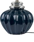 Miniatyrbild 7 av 9: Bordslampa Vit Keramik Högglansad Ribbad Bas