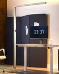 Miniatyrbild 2 av 11: LED-Golvlampa Silver Aluminium 194 cm Touch Dimknapp Rörelsesensor Modern Belysning Hemmakontor