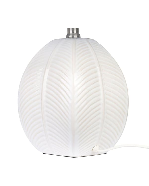 Bordslampa Beige Keramik Tygskärm Belysning