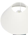 Miniatyrbild 6 av 9: Bordslampa Mörkblå och Vit Keramik Tygskärm Belysning