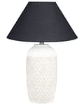 Miniatyrbild 1 av 9: Bordslampa Beige Keramik Tygskärm Belysning