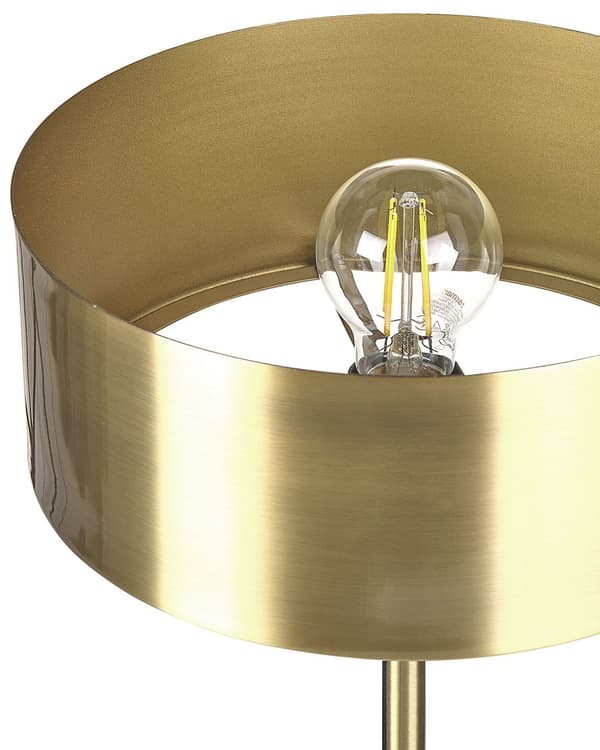 Bordslampa Guld Järn Konskärm USB-ingång med Dragknapp Kontor Arbetsrum Funktion Modern