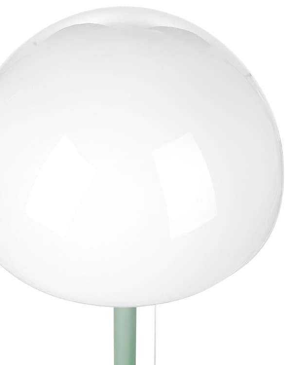 Bordslampa Grön Metallbas Glasskärm Justerbar Dragknapp Minimalistisk Stil Hemmakontor Belysning