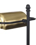Miniatyrbild 8 av 11: Bordslampa Guld och Svart Metallbas Skärm Justerbar Dragknapp Retro Stil Hemmakontor Belysning