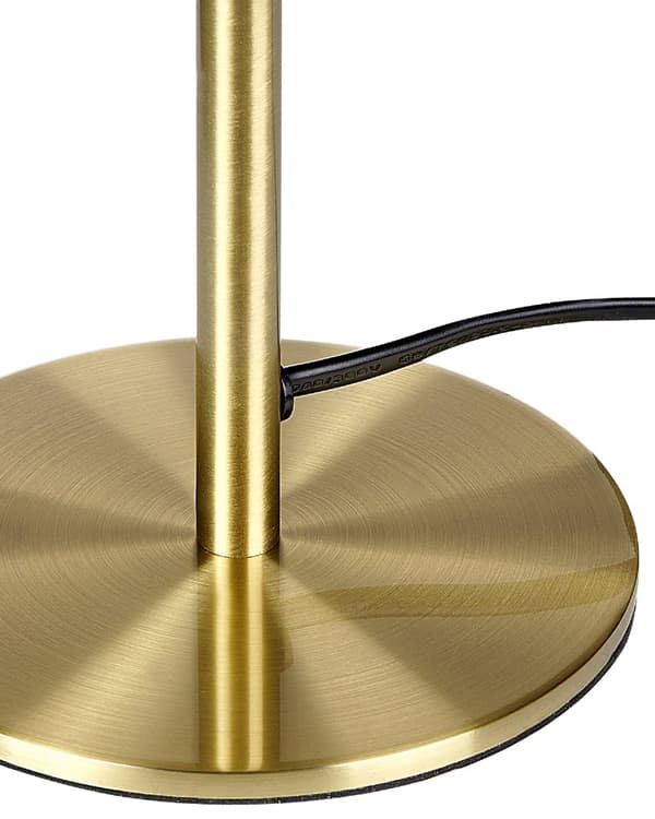 Bordslampa Guld Metallbas Glasskärm Justerbar Dragknapp Minimalistisk Stil Hemmakontor Belysning