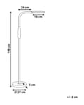 Miniatyrbild 3 av 11: Golvlampa LED Vit Syntetiskt Material 148 cm Slider Dimmer Modern Belysning Hemmakontor