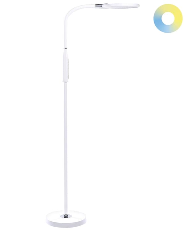 Golvlampa LED Vit Syntetiskt Material 148 cm Slider Dimmer Modern Belysning Hemmakontor
