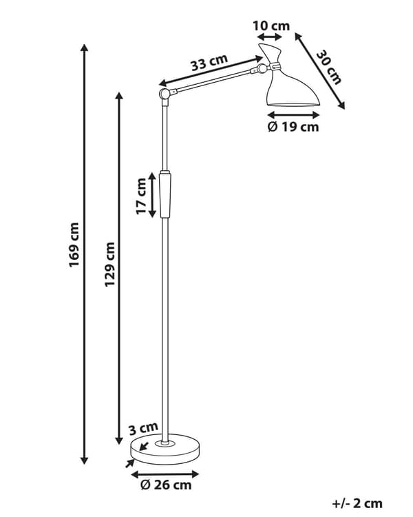 Golvlampa LED Vit Syntetmaterial 169 cm Dimmer CCT Modern Belysning Hemmakontor Vardagsrum
