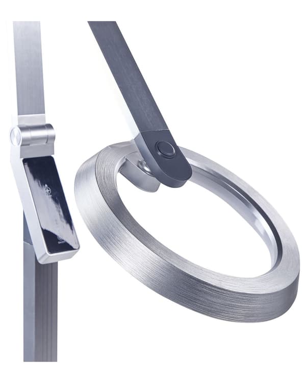 Golv LED-lampa Silver Syntetiskt Material 170 cm Dimming LCD Modern Belysning Hemmakontor