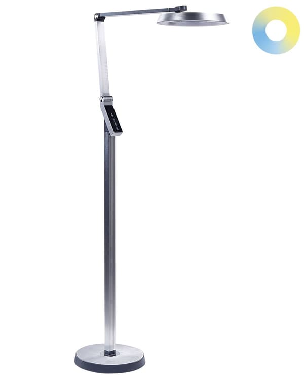 Golv LED-lampa Silver Syntetiskt Material 170 cm Dimming LCD Modern Belysning Hemmakontor