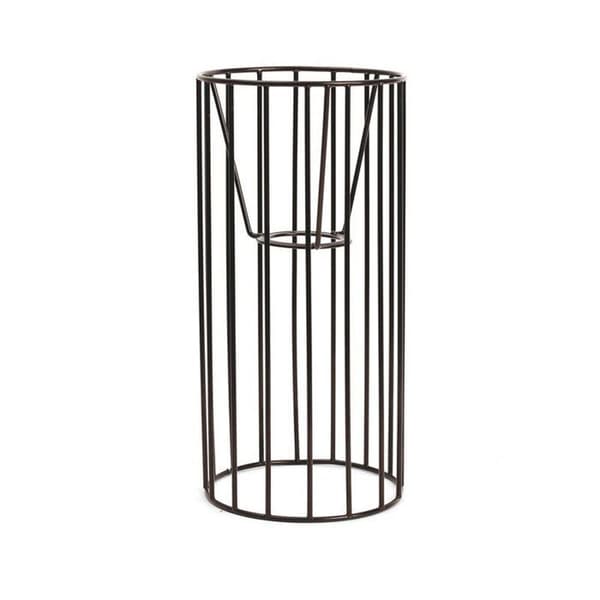 2 svarta cylindriska lampskärmar i metall 25 x 12 cm