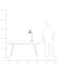 Miniatyrbild 9 av 9: Bordslampa Guld Marmor Bas Konformad Skärm Kontor Arbetsrum Modern
