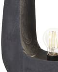Miniatyrbild 7 av 10: Bordslampa Svart Träbas Öppen Skärm Oregelbunden Form Vardagsrum Sovrum Modernt Modernt