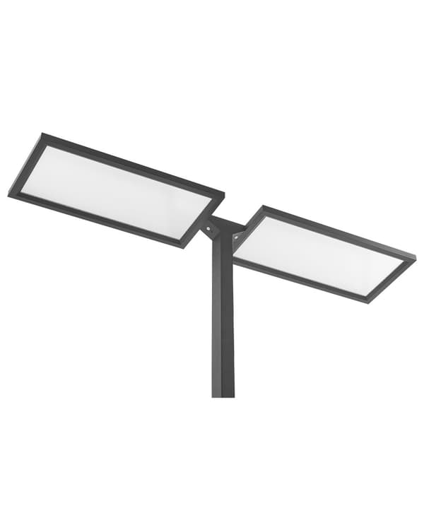 LED-golvlampa Svart Aluminium 196 cm Höjd Touch Switch Dimmer Rörelsesensor Modern 2-punktsbelysning Hemmakontor