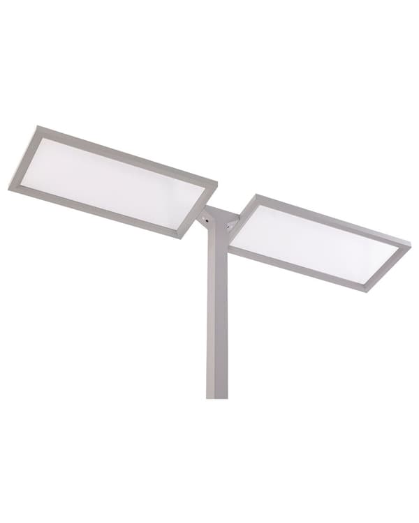 LED-golvlampa Silver Aluminium 196 cm Höjd Touch Switch Dimmer Rörelsesensor Modern 2-punktsbelysning Hemmakontor