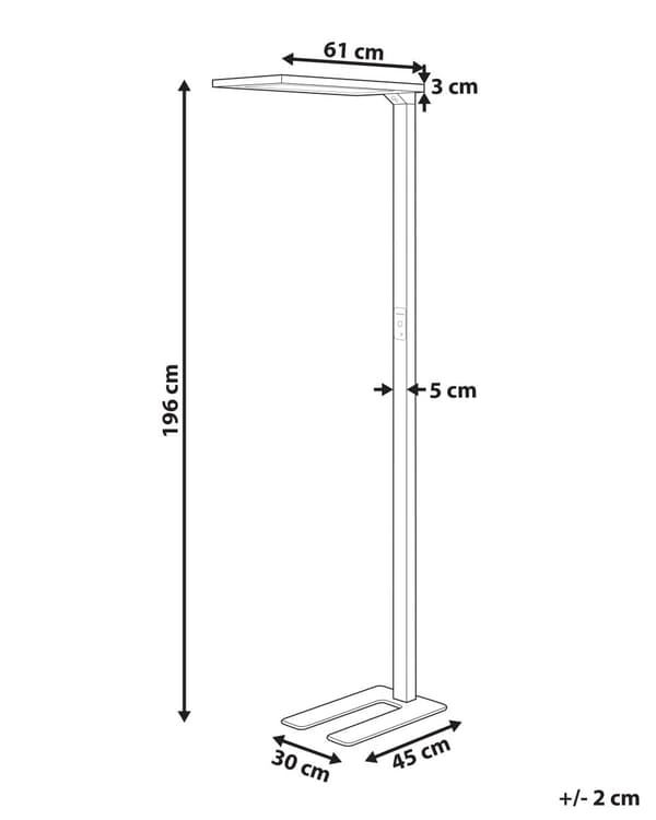 LED-golvlampa Silver Aluminium 196 cm Höjd Touch Switch Dimning Rörelsesensor Modern Belysning Hemmakontor