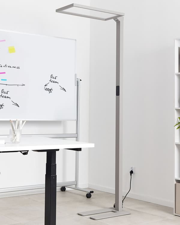LED-golvlampa Silver Aluminium 196 cm Höjd Touch Switch Dimning Rörelsesensor Modern Belysning Hemmakontor