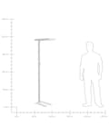 Miniatyrbild 11 av 11: LED-golvlampa Vit Aluminium 197 cm Höjd Knopp Strömbrytare Dimning Modern Industriell Belysning Hemmakontor