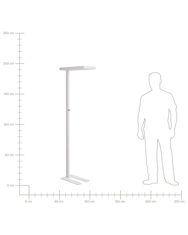 LED-golvlampa Vit Aluminium 197 cm Höjd Knopp Strömbrytare Dimning Modern Industriell Belysning Hemmakontor