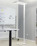 Miniatyrbild 2 av 11: LED-golvlampa Vit Aluminium 197 cm Höjd Knopp Strömbrytare Dimning Modern Industriell Belysning Hemmakontor