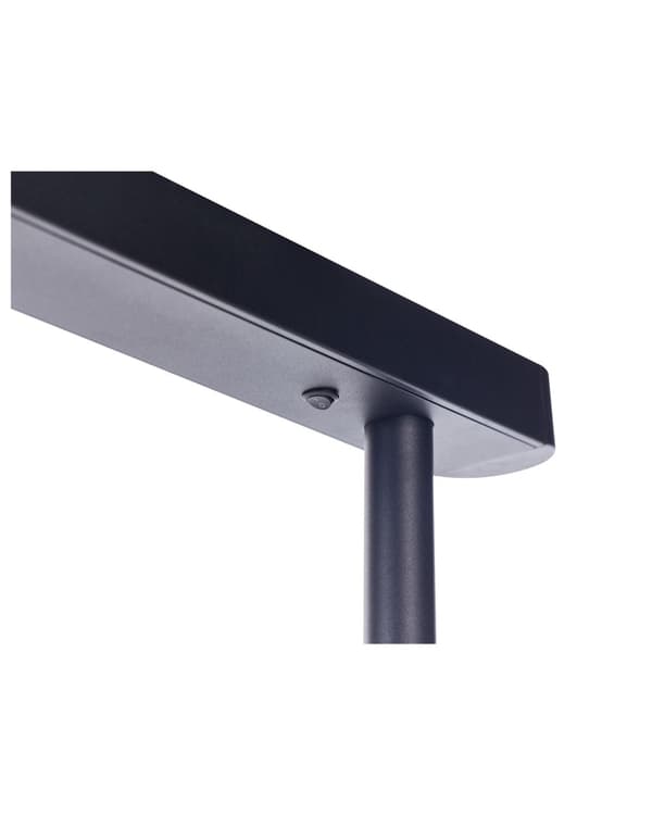 LED-golvlampa Svart Aluminium 186 cm Höjd Strömbrytare Modern Industriell Belysning Hemmakontor