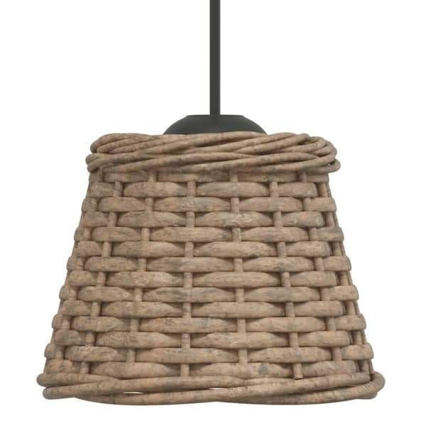 vidaXL Taklampskärm brun Ø15x12 cm korgmaterial