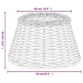 Miniatyrbilde 6 av 7: vidaXL Lampeskjerm hvit Ø50x30 cm flettet