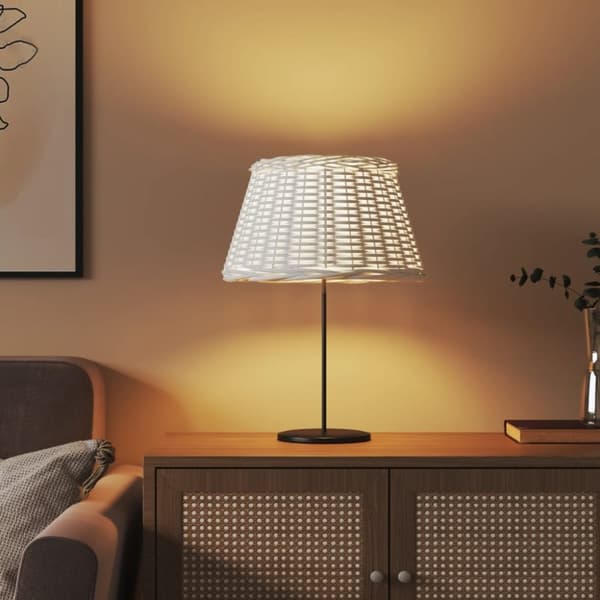 vidaXL Lampunvarjostin valkoinen Ø50x30 cm paju